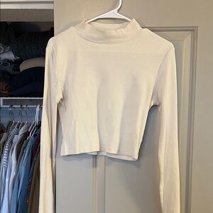 Cream Long Sleeve Women's Top